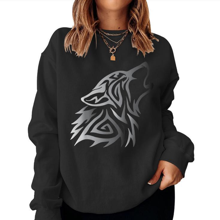 Happy Fenrir Wolf Howls Odin Nordic God Valhalla Women Sweatshirt