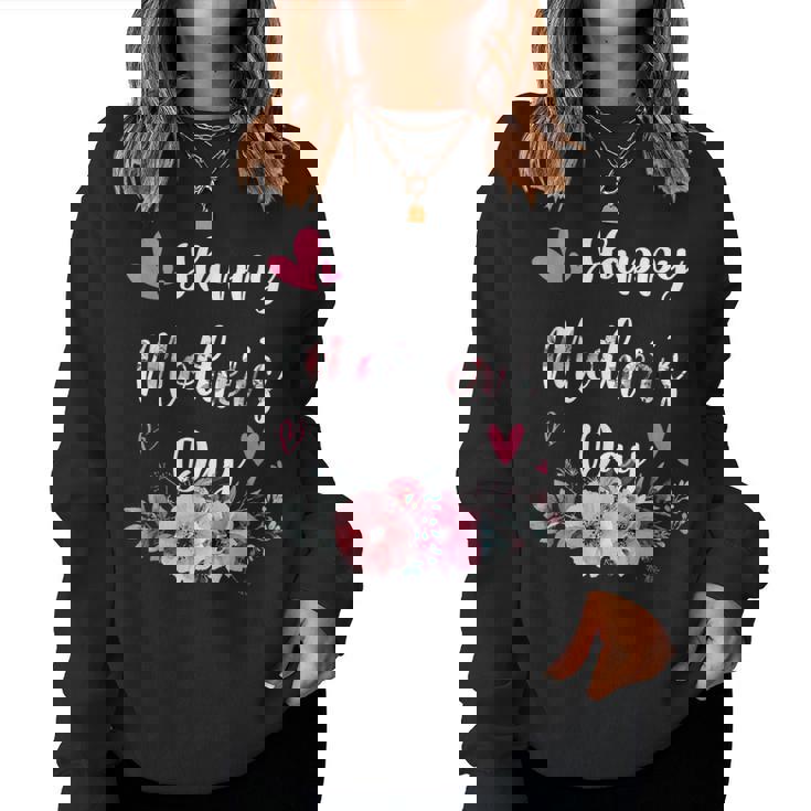 Happy Mother's Day 2024 Cute Floral For Mom Grandma Women Sweatshirt Happy Mother's Day 2024 Cute Floral For Mom Grandma Women Sweatshirt