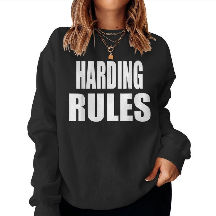 Harding Rules Son Daughter Boy Girl Baby Name Women Sweatshirt
