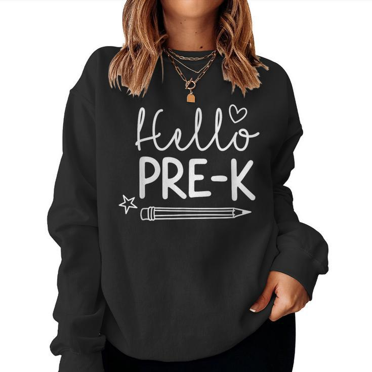 Hello Pre K Teacher Women Sweatshirt