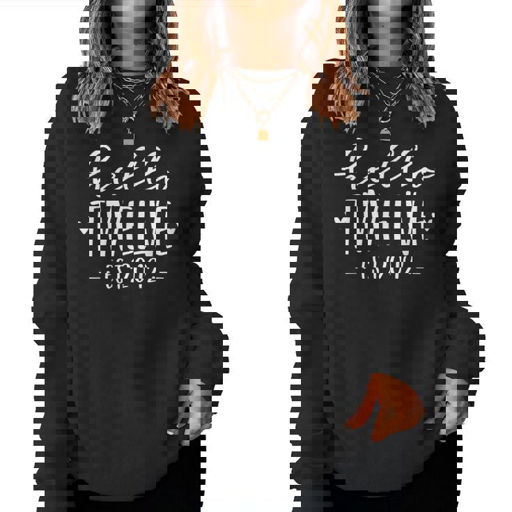 Hello Twelve Est 2012 12-Year-Old 12Th Birthday Girl Women Sweatshirt