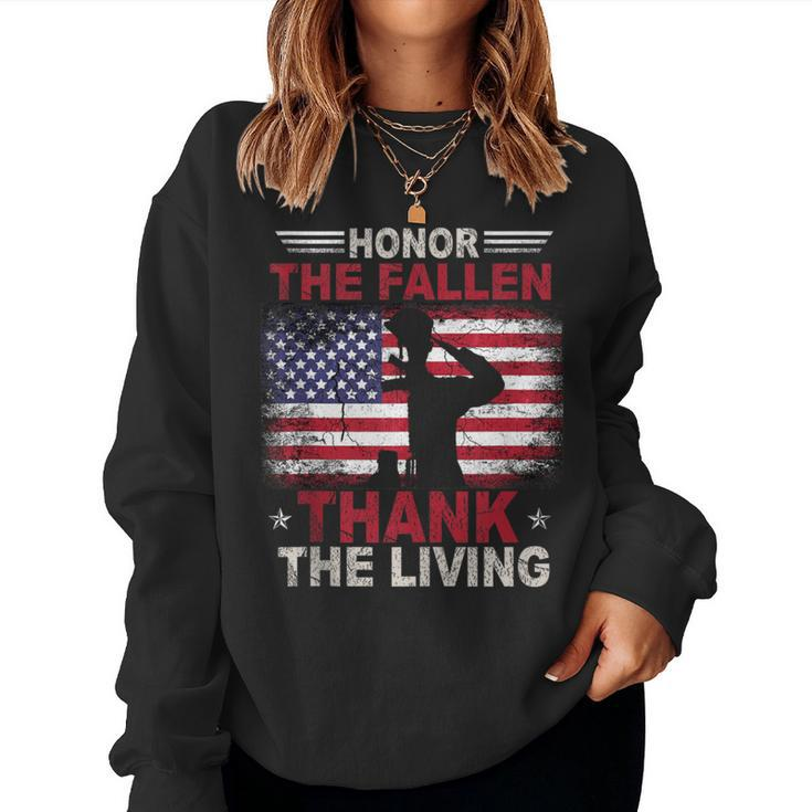 Honor The Fallen Veteran Themed Military Support Veteran Day Women Sweatshirt