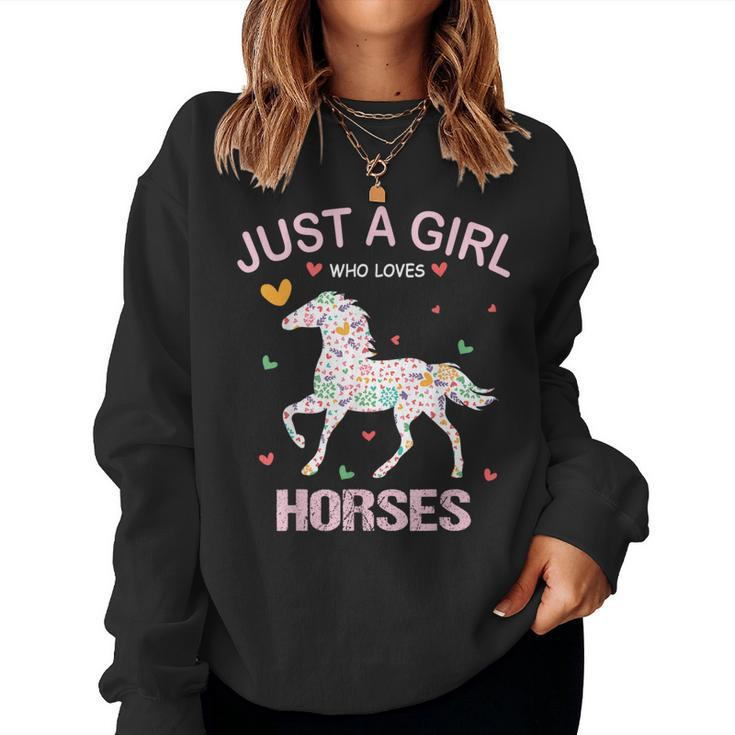 Horse Lover Just A Girl Who Loves Horses Women Sweatshirt