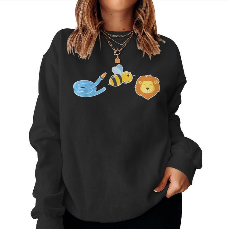 Hose Bee Lion  Graphic Animal Women Sweatshirt