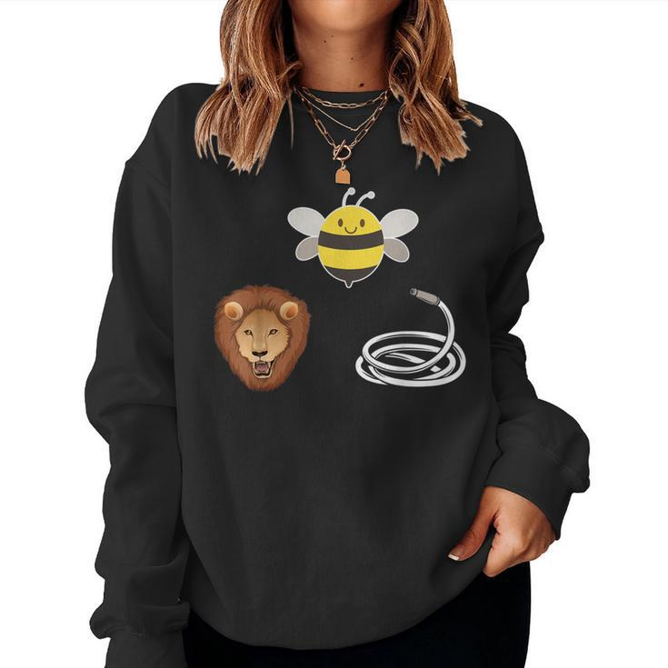 Hose Bee Lion Bee Lover Beekeeper Women Sweatshirt