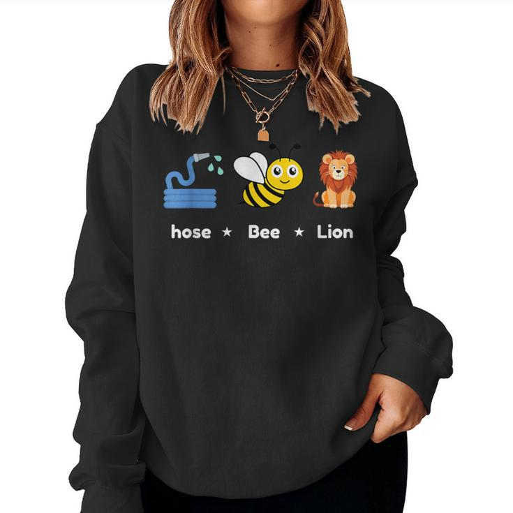 Hose Bee Lion Icons Hoes Be Lying Pun Intended Cool Women Sweatshirt