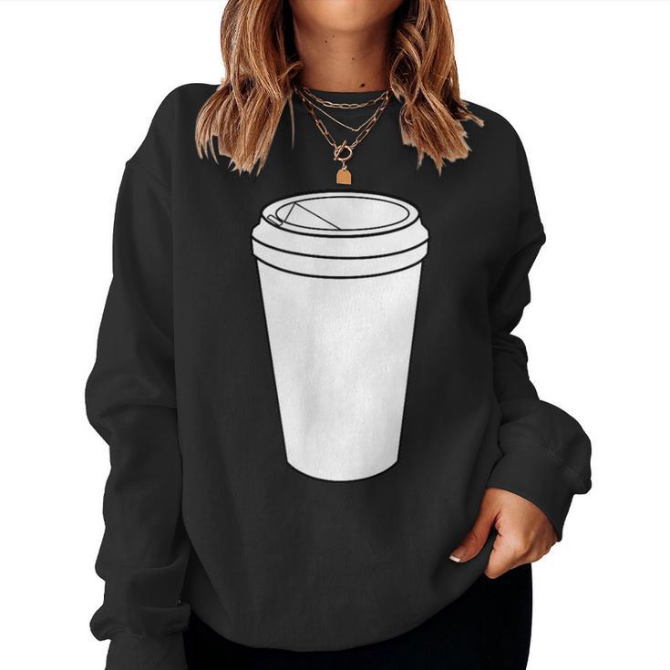 Hot Coffee To Go Paper Cup Women Sweatshirt