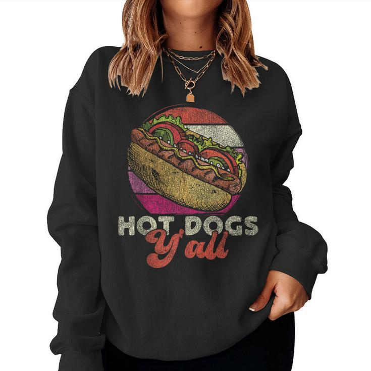Hot Dog Adult Girl Vintage Hot Dogs Y'all Women Sweatshirt