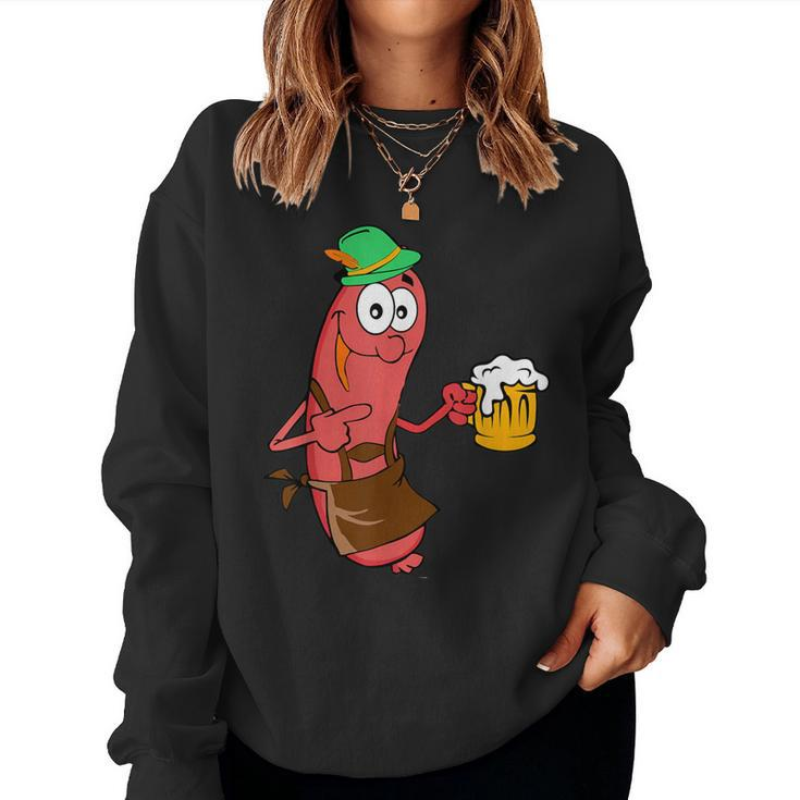 Hot Dog Beer Bratwurst Oktoberfest For Women Sweatshirt