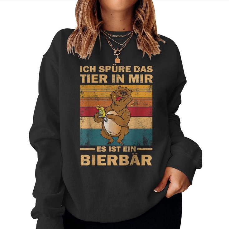 Ich Spüre Das Tier In Mir Garten Party Father's Day Papa Beer S Sweatshirt Frauen