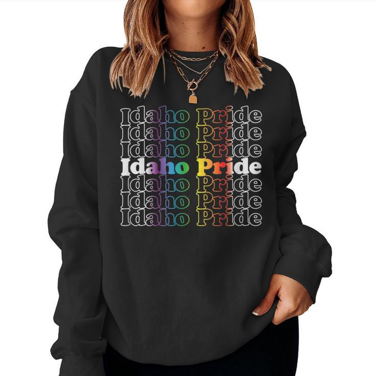 Idaho Pride Lgbt Rainbow Women Sweatshirt