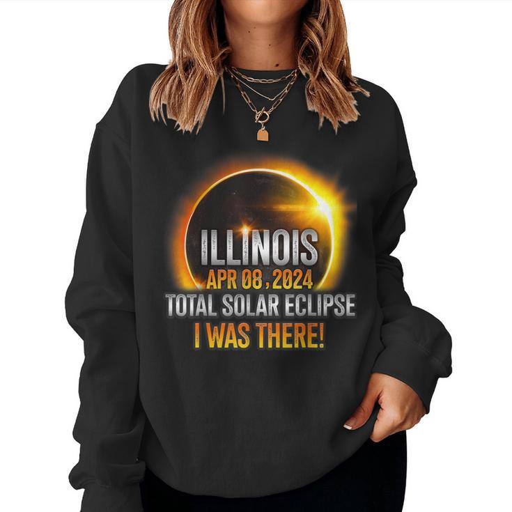 Illinois Solar Eclipse 2024 Usa Totality Women Sweatshirt