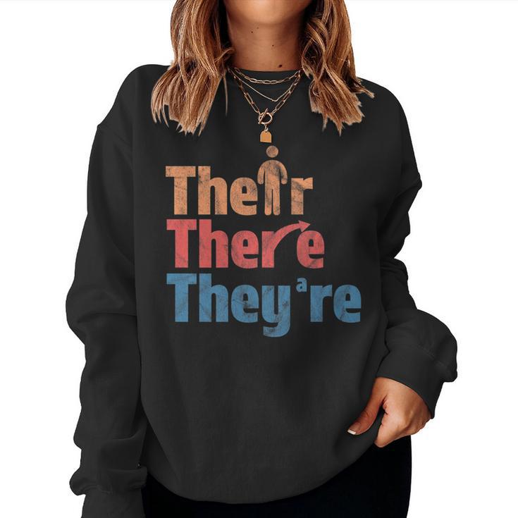 Their There They're English Teacher Gramma Police Women Sweatshirt