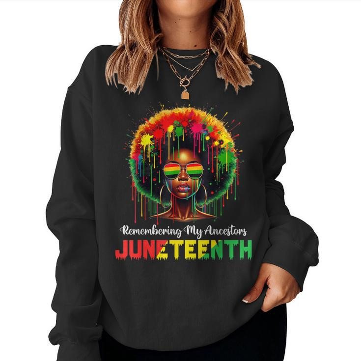 Junenth Black African Hair Remembering My Ancestors Women Sweatshirt