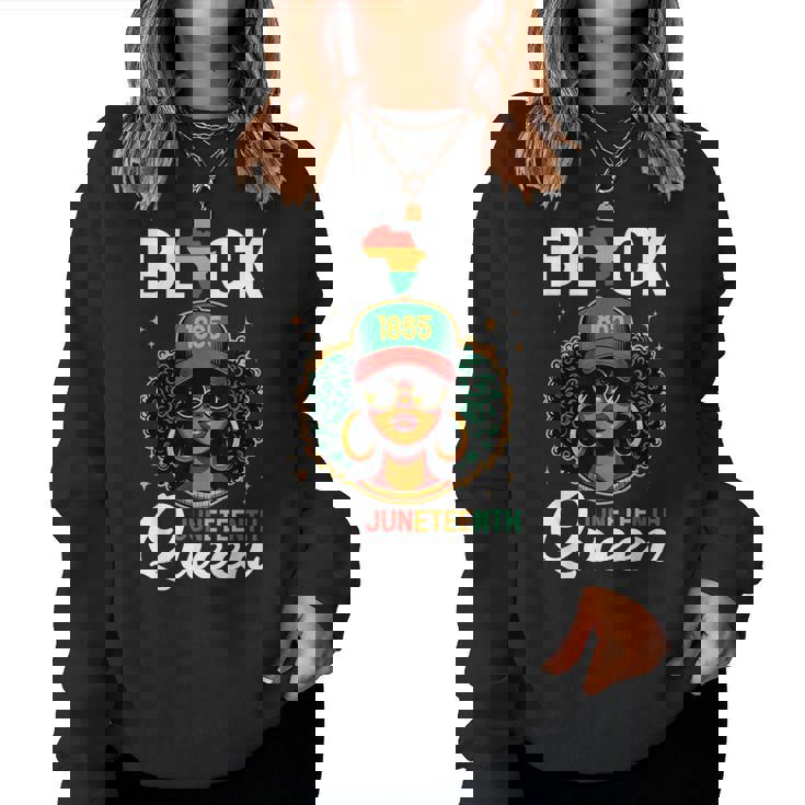Junenth Black Queen African American Freedom Women Sweatshirt