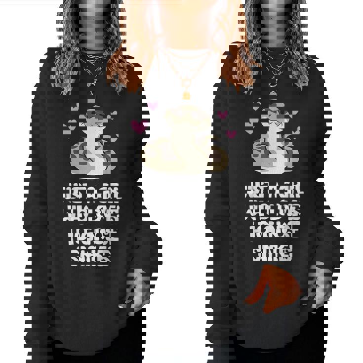 Just A Girl Who Loves Hognose Snakes Women Sweatshirt