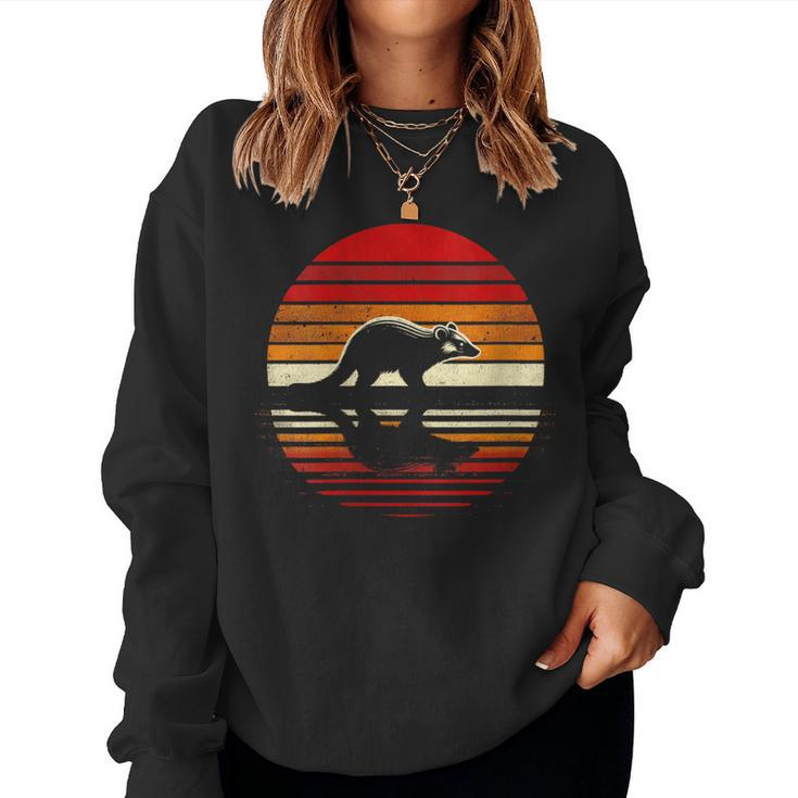 Kinkajou Sunset Retro Style Safari Vintage 70S Women Sweatshirt