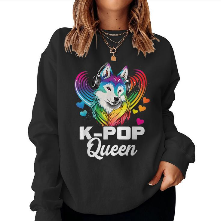 Kpop Queen Bias Wolf Korean Pop Merch K-Pop Merchandise Women Sweatshirt