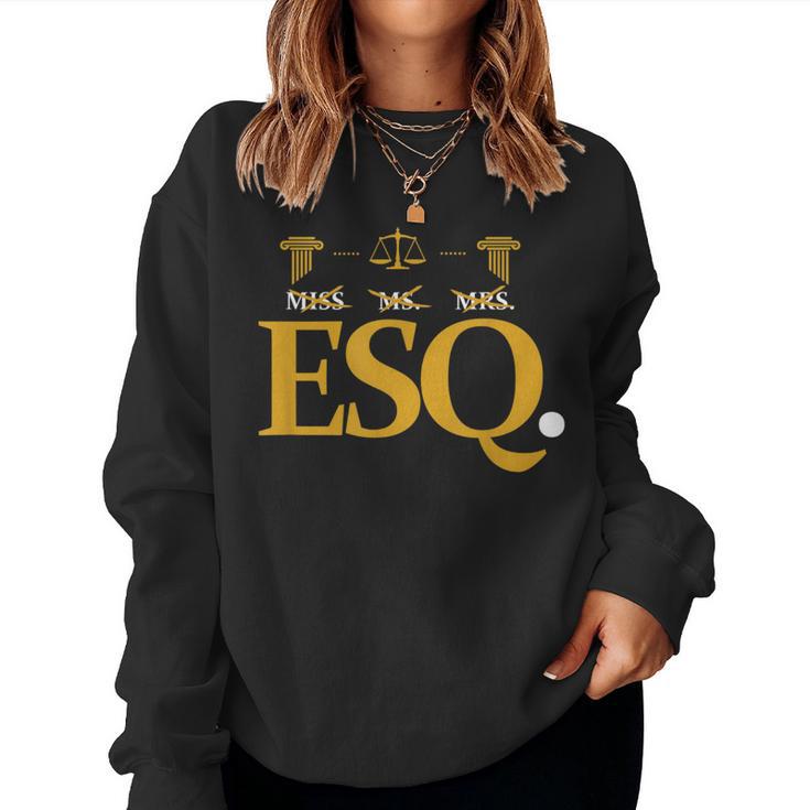 Lawyer Female Litigator Attorney Counselor Law School Women Sweatshirt