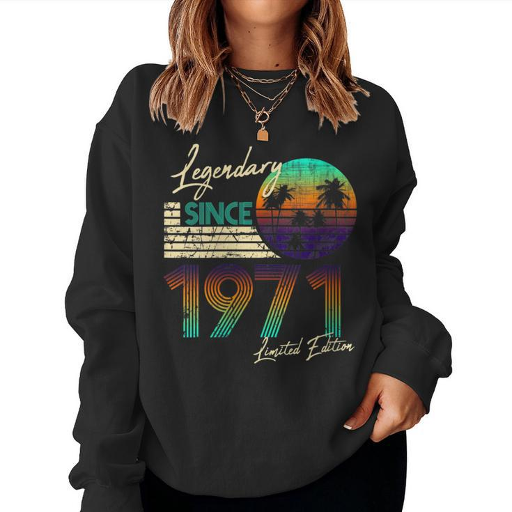 Legendary Since Bday March 1971 Vintage 50Th Birthday Women Sweatshirt