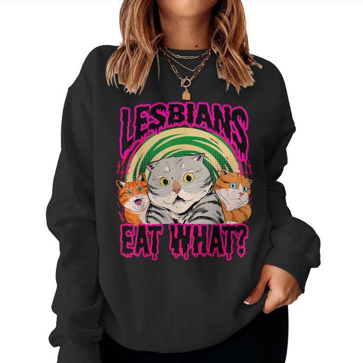 Lesbians Eat What Cats Love Cute Boy Women Sweatshirt