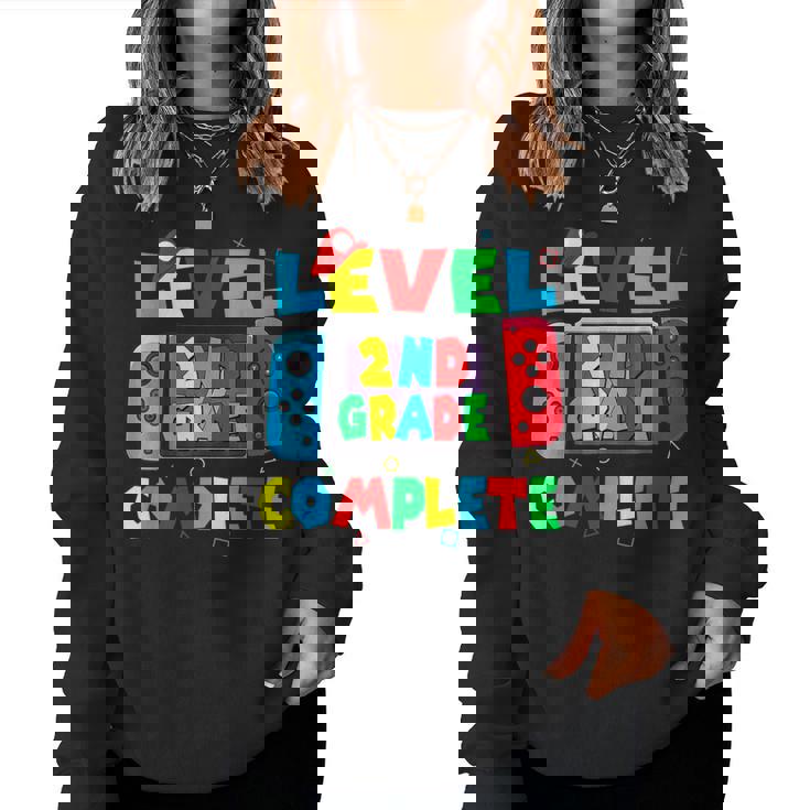 Level 2Nd Grade Complete Last Day Of School Video Game Women Sweatshirt