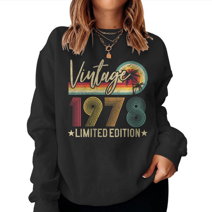 Limited Edition Vintage 1978 44Th Birthday 44 Years Old Women Sweatshirt