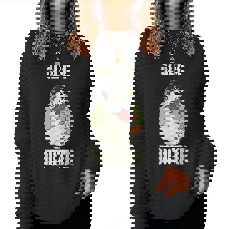 Llámame Doctor Phd Llama Llama Graduación Doctor Sudadera Mujer
