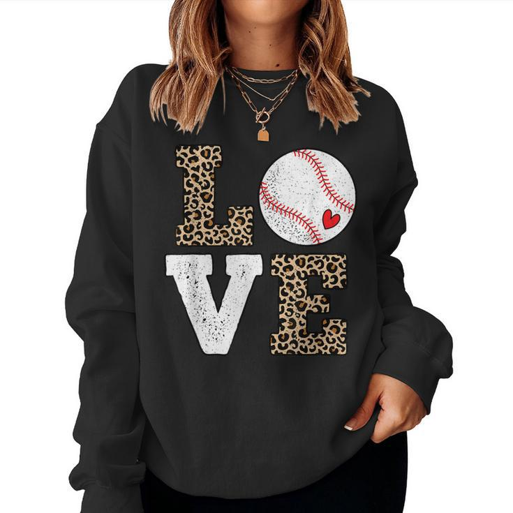 Love Baseball Girls Baseball Lover Women Sweatshirt