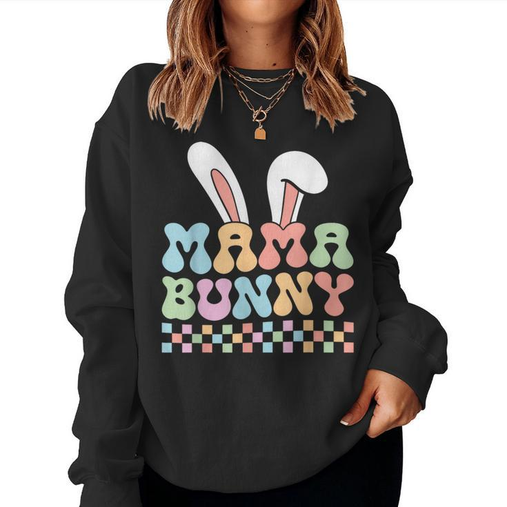 Mama Bunny Mom Pregnancy Matching Family Easter Women Sweatshirt