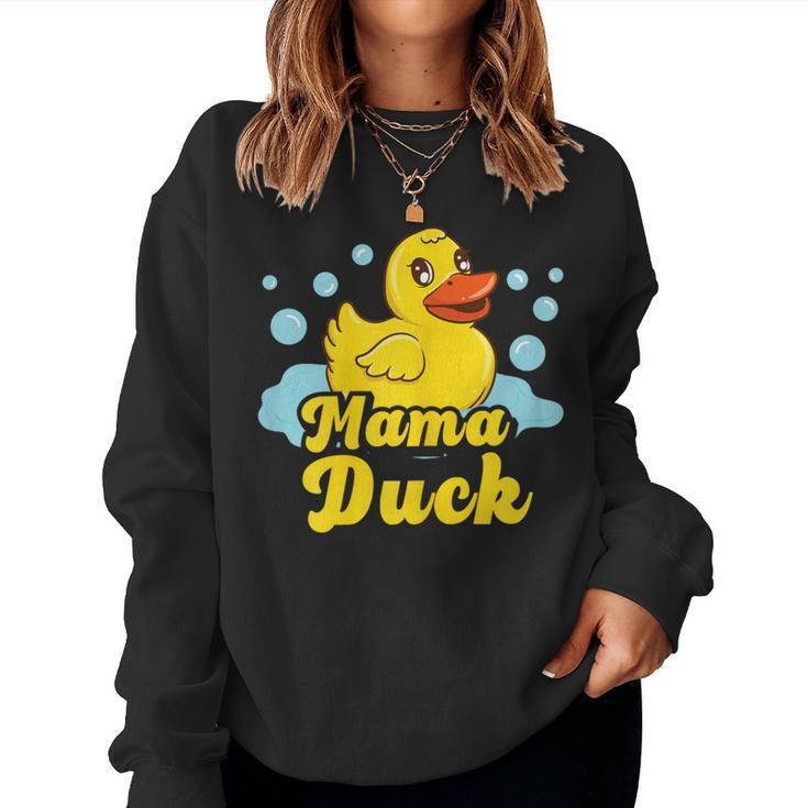 Mama Duck Mommy Duck Matching Family Rubber Duck Women Sweatshirt
