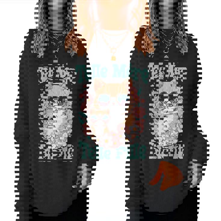 Maman Chat Telle Mère Telle Fille Fête Idée Cadeau Humour Women Sweatshirt