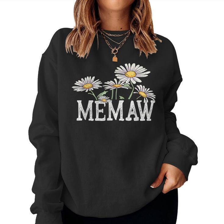 Memaw Floral Chamomile Mother's Day Memaw Women Sweatshirt