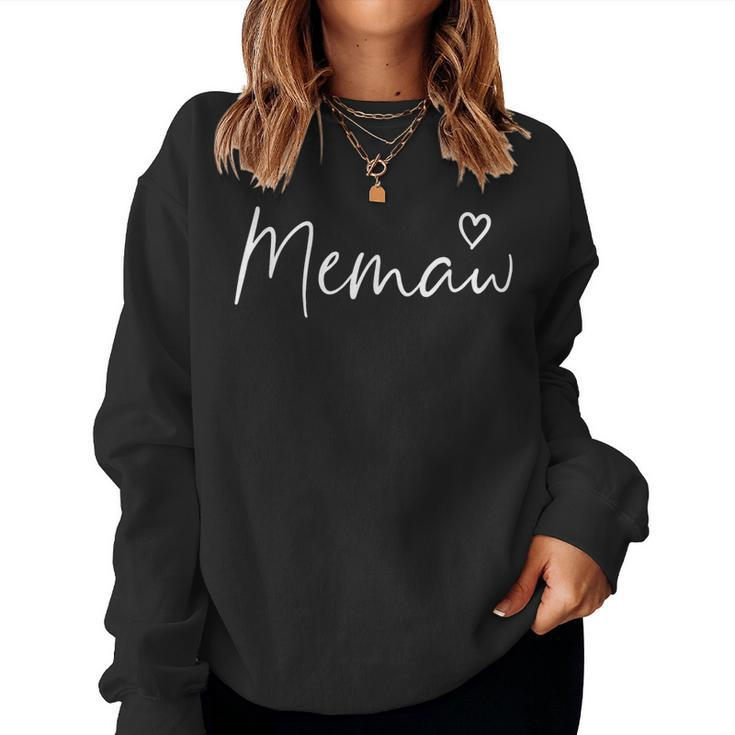 Memaw For Grandma Heart Mother's Day Memaw Women Sweatshirt