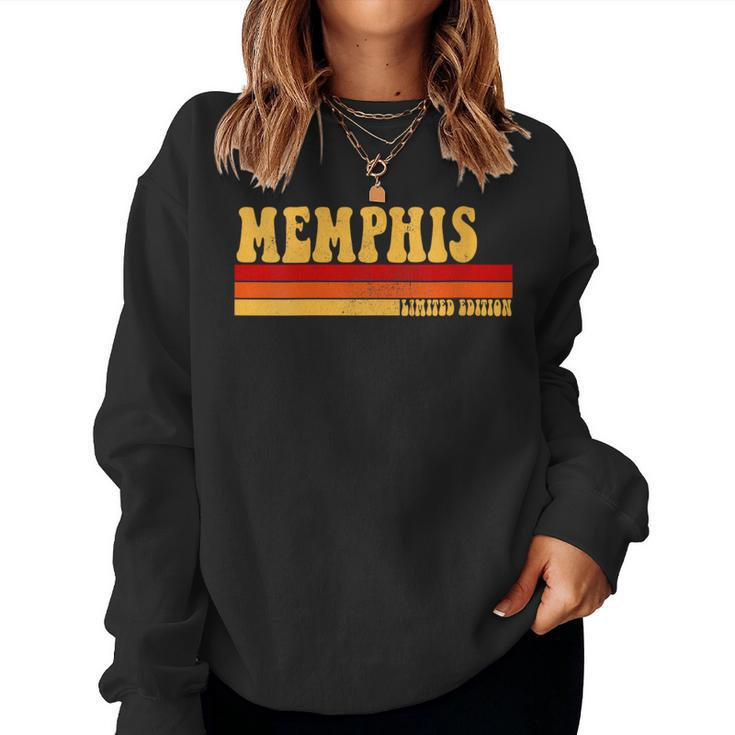 Memphis Name Personalized Idea Retro Vintage Memphis Women Sweatshirt