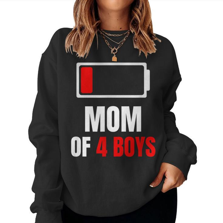 Mom Of 4 Boys Son For Women Sweatshirt