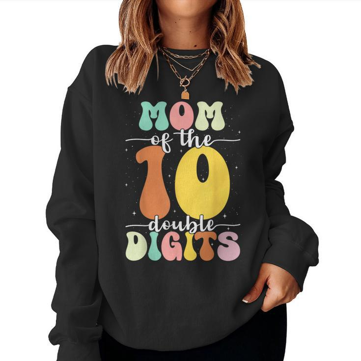 Mom Of The Birthday Girl Boy Double Digits 10Th Birthday Women Sweatshirt
