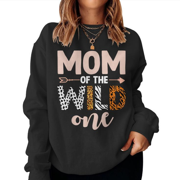Mom And Dad Of The Wild One Birthday Girl Family Party Decor Women Sweatshirt
