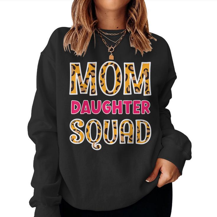 Mom Daughter Squad Leopard For Grandma Women Sweatshirt