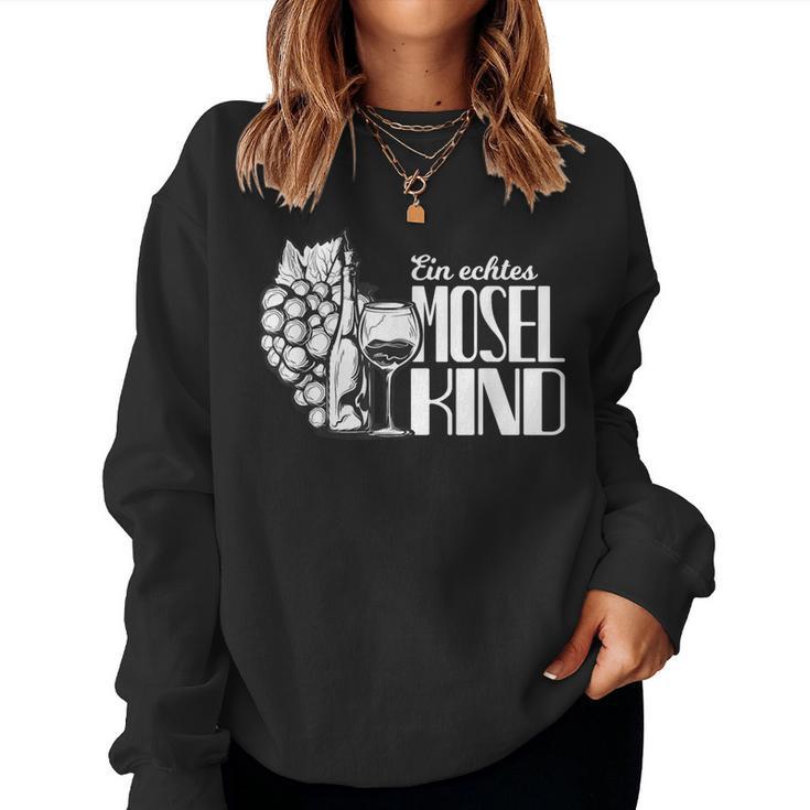 Mosel Wine Slogan Moselaner Sweatshirt Frauen