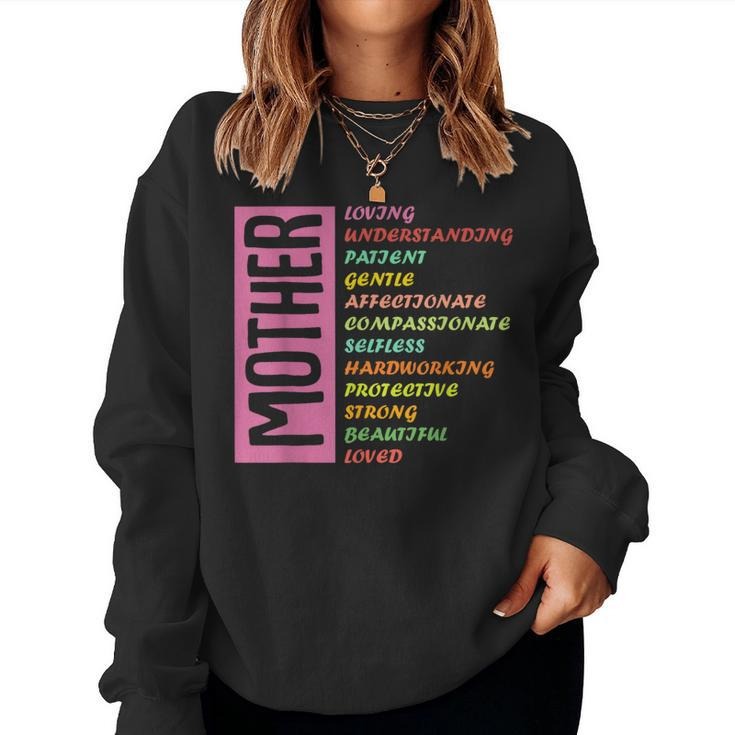 Mother Meaning I Love Mom Women Sweatshirt