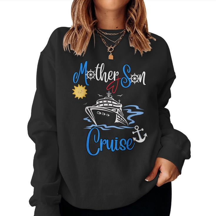 Mother Son Cruise 2024 Family Mom Son Vacation Trip Matching Women Sweatshirt