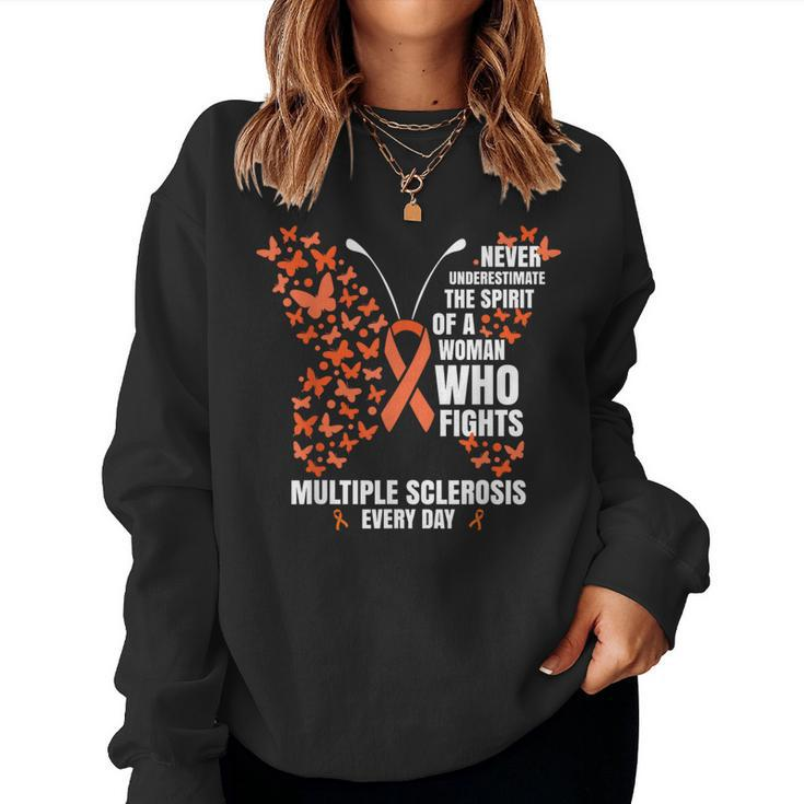 Multiple Sclerosis Butterfly Ms Warrior Women Women Sweatshirt