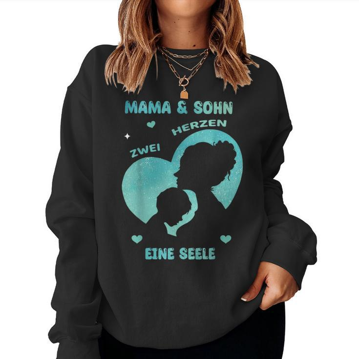 Mum Und Son Zwei Herzen Eine Seele Sweatshirt Frauen