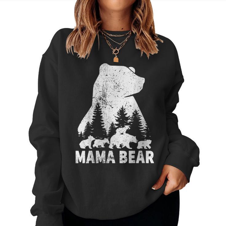 Muttertag Mama Bär 4 Kinderintage Mama Bear 4 Jungs Sweatshirt Frauen