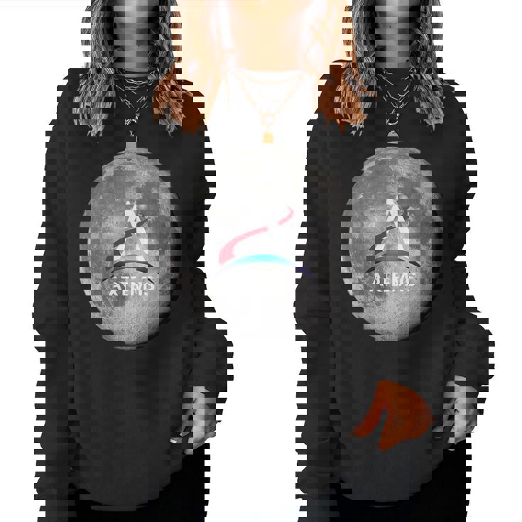 Nasa Artemis Moon Cuello Sudadera Mujer