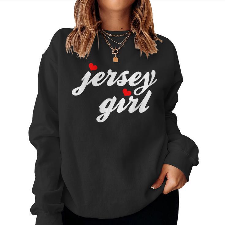 New Jersey Heart Jersey Girl Cute New Jersey Home Pride Women Sweatshirt