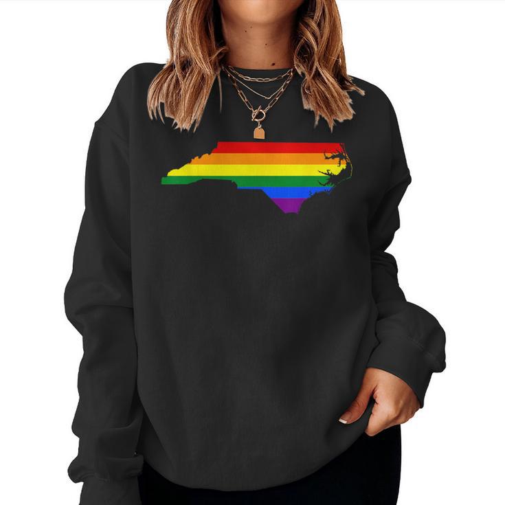 North Carolina Rainbow Flag Women Sweatshirt