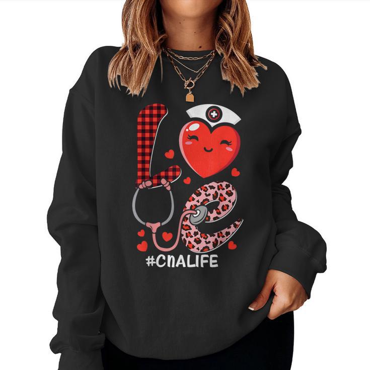 Nurse Valentines Day Valentine Scrub Top Scrubs Cna Women Sweatshirt