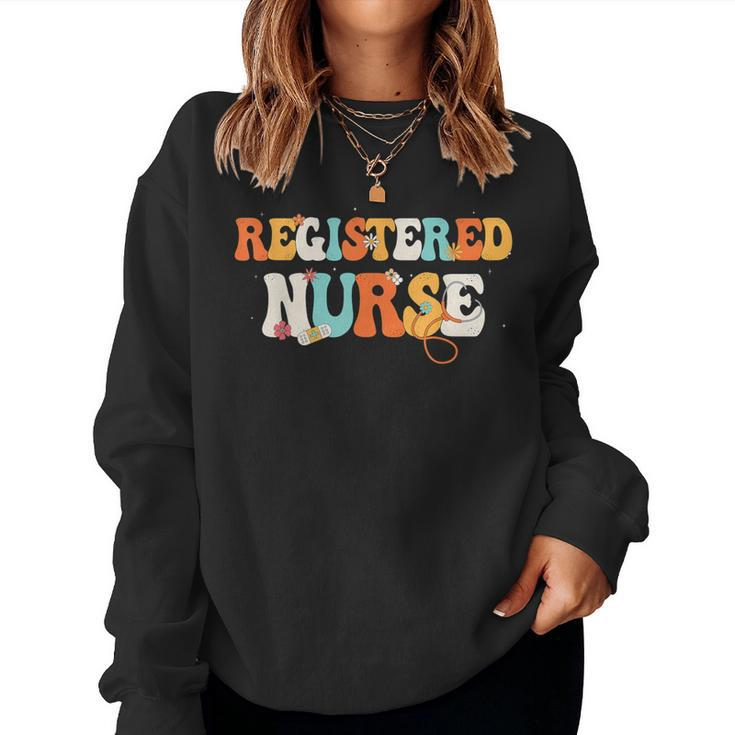 Nurses Rn Groovy Registered Nurse Registered Nurse Rn Women Sweatshirt